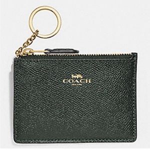 Amazon Green Gold Mini Coach Wristlet